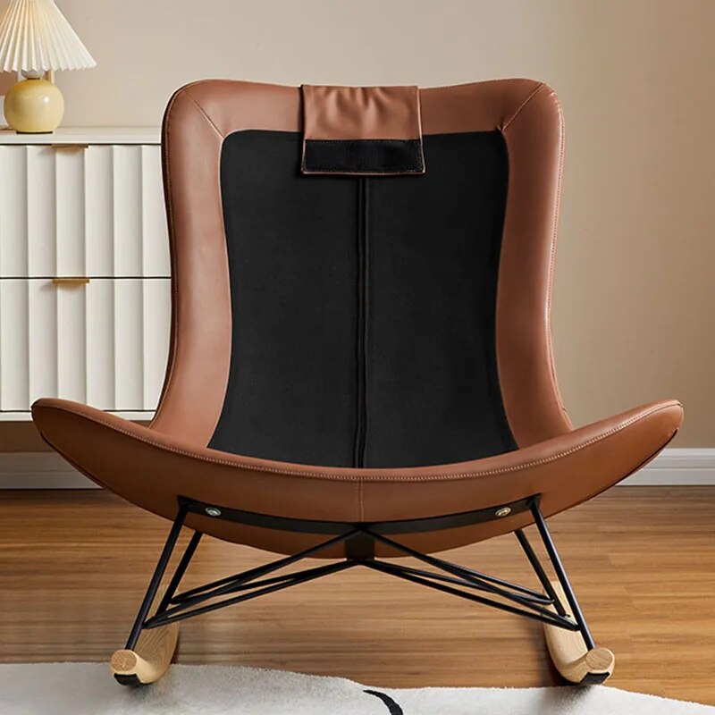 Rocking Accent Elastic Recliner Sofa Fabric Stretch Relaxing Reading Living Room Chair Nordic Comfy Chaise Lounges Furniture