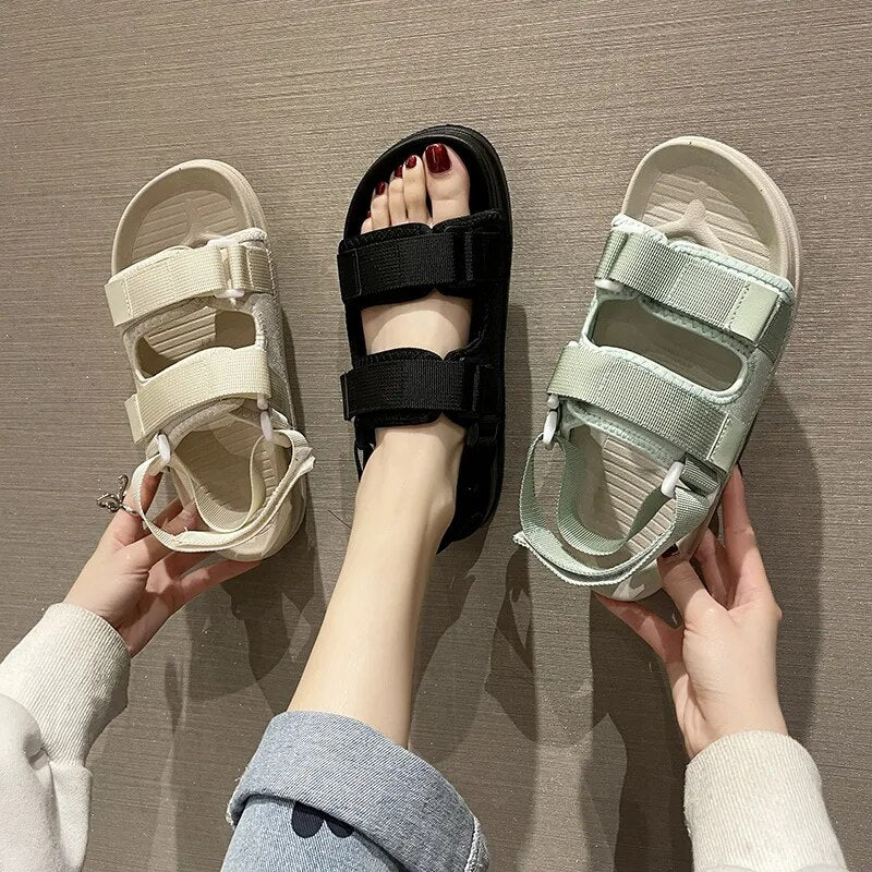 Q134 Internet celebrity slippers men's summer outdoor all-match youth soft bottom personality outer wear ins trend Korean casual