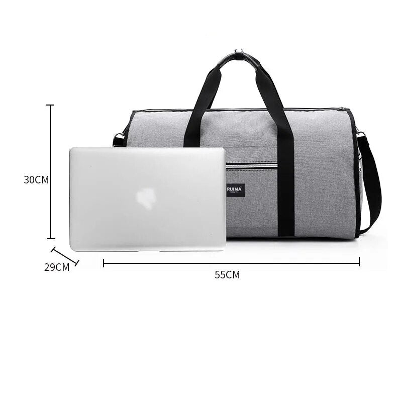 Brand waterproof travel bag men's clothing bag business travel shoulder bag 2-in-1 multi-function large luggage handbag casual h