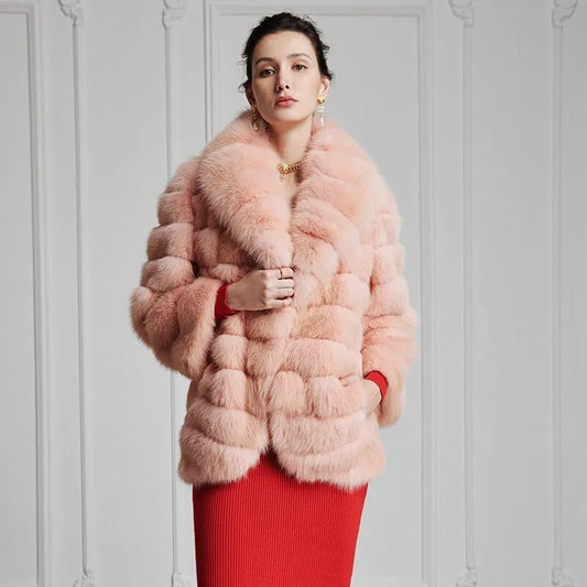 Women's Fur Coat 2223 Trend Natural Fur Long Mink Pink Fashion Outerwear Jackets Trench Coats New In Outdoor Clothes Clothing