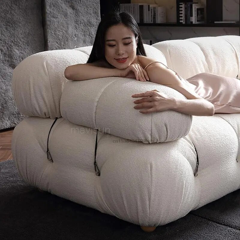 Minimalist Living Room Furniture Couch Convertible Sectional Sofa Set Modern Style Love-Seat And Three Seat For Home Or Office