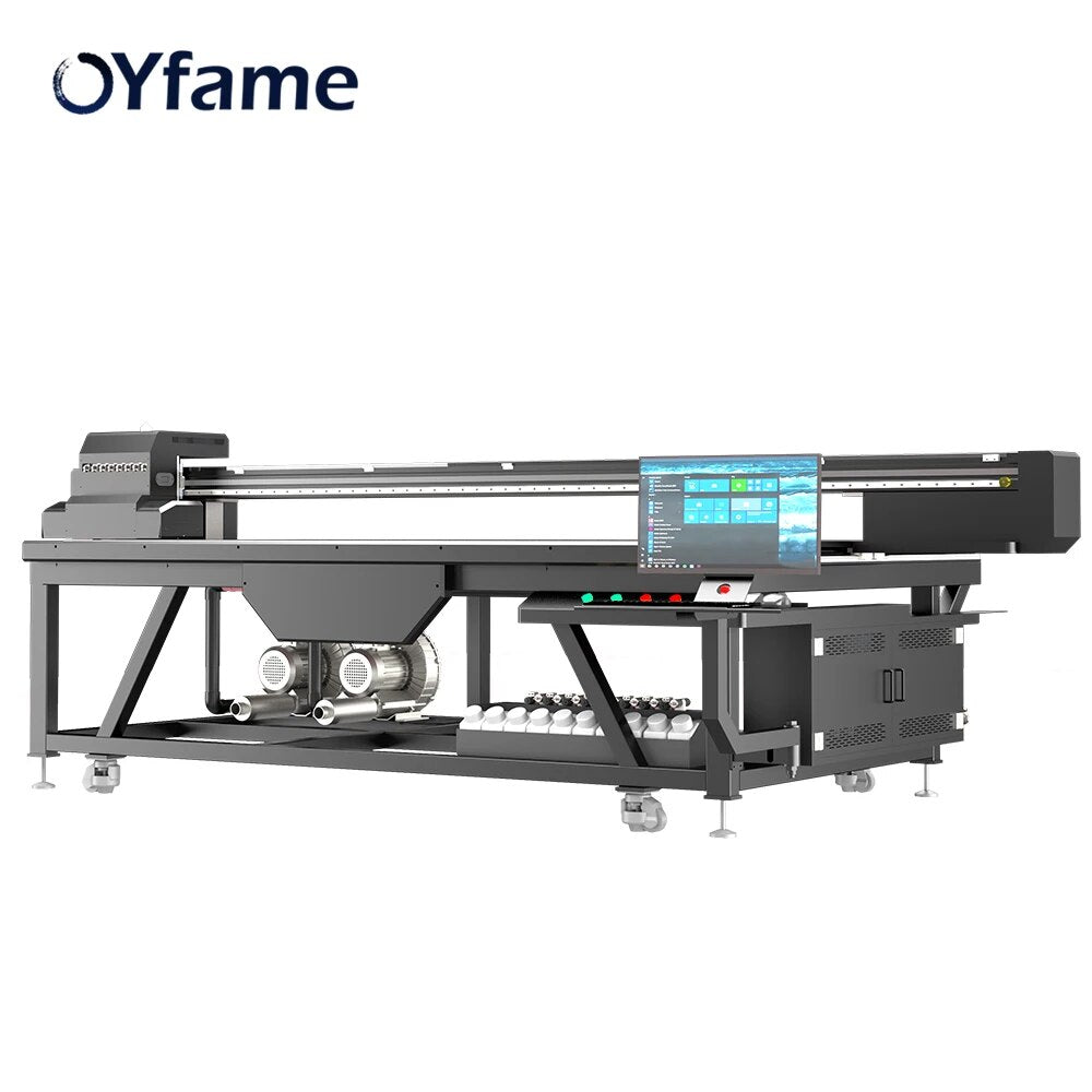 OYfame 2022 NEW Industrial UV Flatbed Printer with xp600 2513 uv printer for Acrylic Glass Metal Digital UV Printing machine