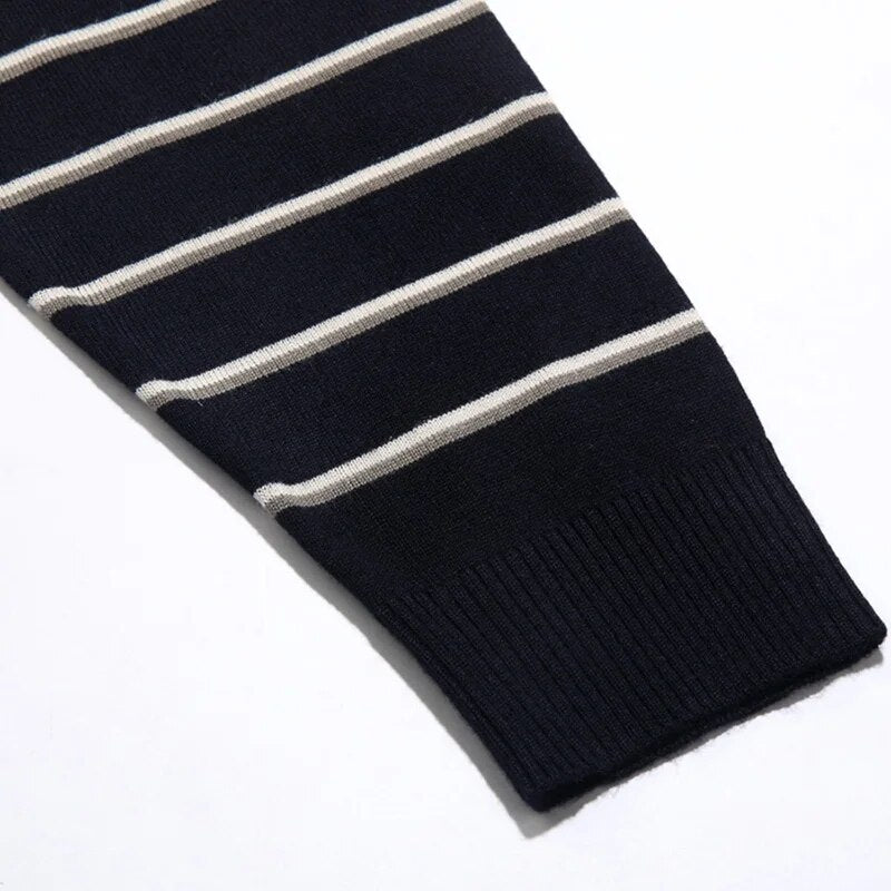 2022 Brand Casual Spring Striped Long Sleeve Polo Shirt Men Poloshirt Jersey Pocket Mens Polos Tee Shirts Dress Fashions 202222