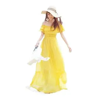 2023 Summer high quality chiffon Bohemian dress Fashion dress  for women  beach party dresses vestidos de festa - KAISERINC