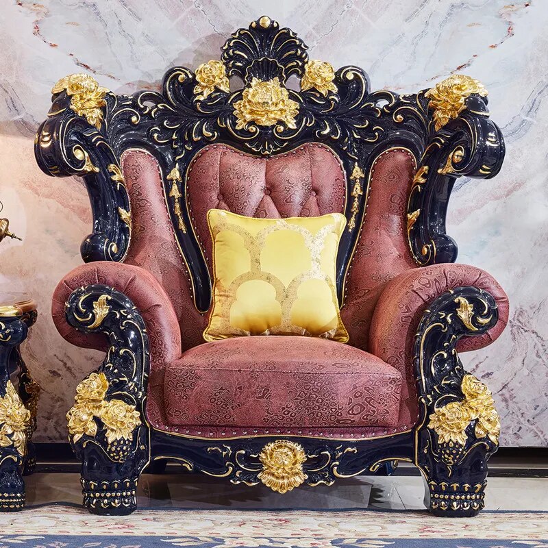 European-style Leather Extra-large Sofa Luxury Solid Wood Top Layer In Villa Hotel Lobby Modern Living Room Furniture