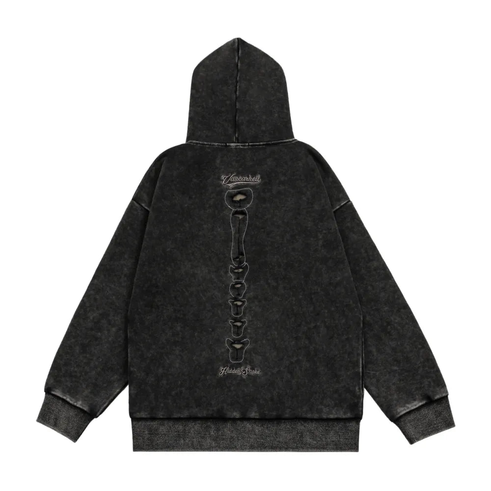 Gothic Y2k Men Hoodies Oversized Vintage Washed New In Sweatshirts Berserk Demon Slayer Streetwear Men's Clothing Shirt Male
