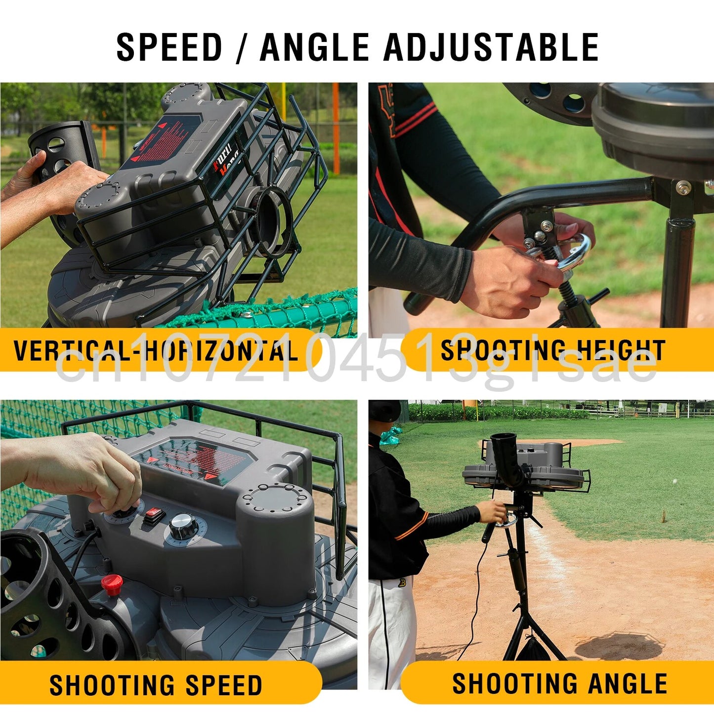 777BH Dual-Wheel Baseball Pitching Machine Upgraded Version, 30 to 95 MPH with Regulation Baseballs