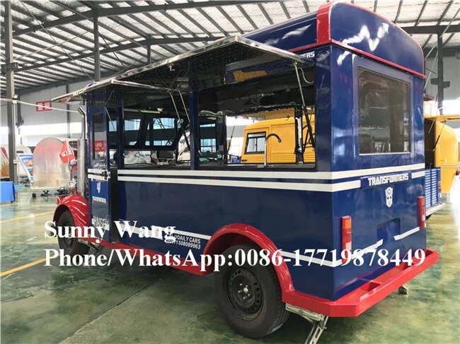 OEM Vintage Mobile Food Car Truck Snack Breakfast Vending Cart Customized Dining Van with CE Certification