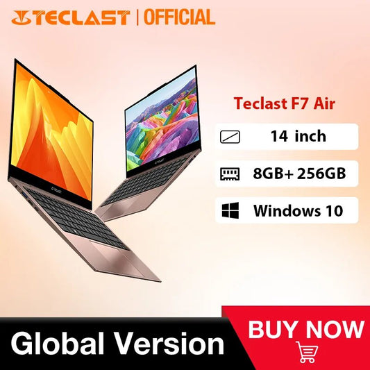 Newest Teclast F7 Air Laptop 1.18KG 14" 8GB LPDDR4 256GB SSD Intel N4120 Notebook 1920x1080 Windows 10 OS 180° Laptops Type-C