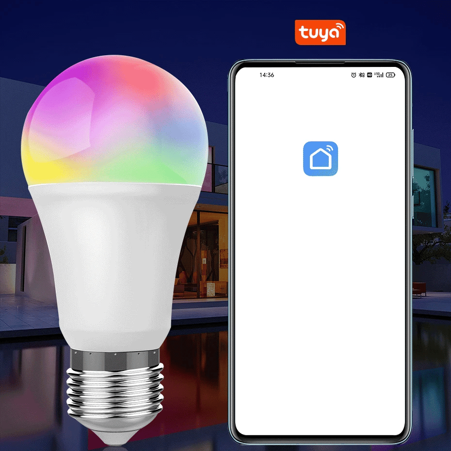 E27 WiFi LED Smart Bulb 9W TUYA / Smart Life Dimmable RGB Lamp Bulbs for Yandex Alice Smart Home Automation Google Home Alexa