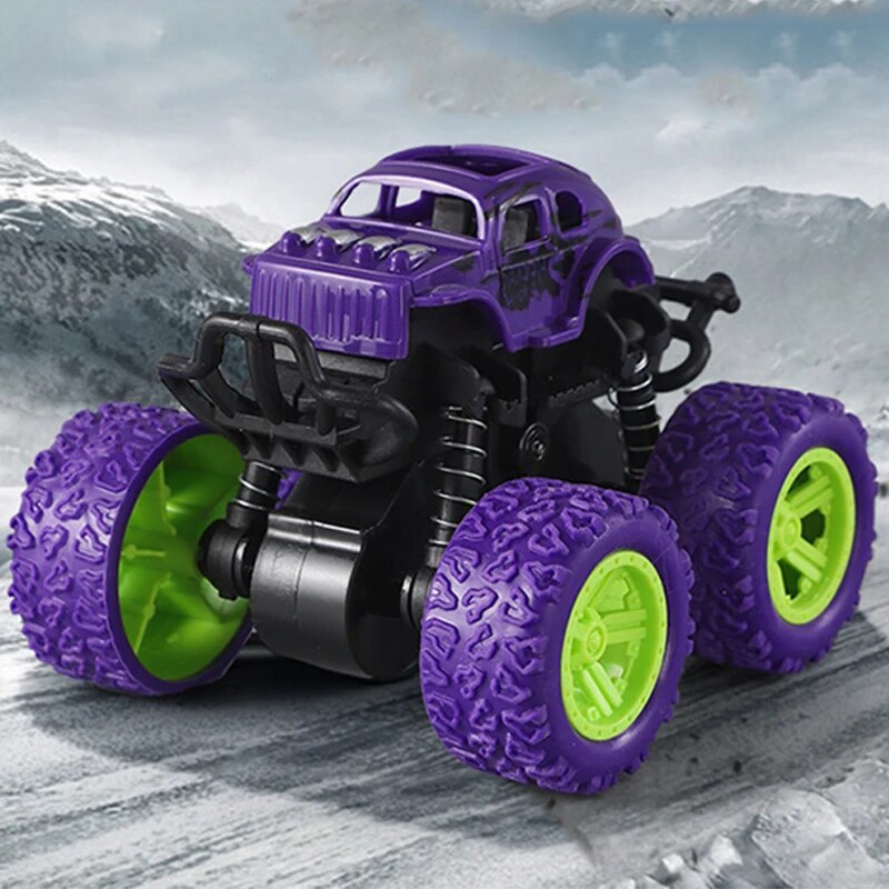Toys Car Four-wheel Drive off-road Vehicle Stunt Dump Car Inertia Car Boy Toy Car Pull Back car for Children toys Christmas gift