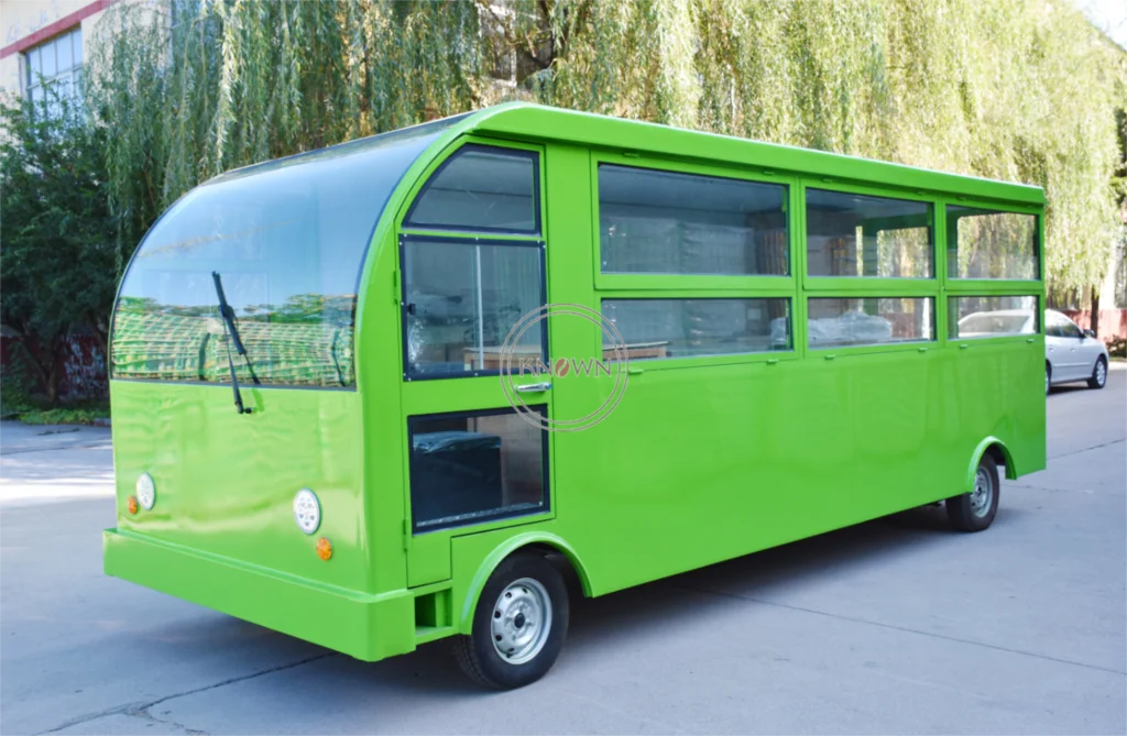 OEM Bus Type Food Truck Trailer Mobile Kitchen Fast Food Cart with CE Certification Customized Dining Car Catering Kiosk