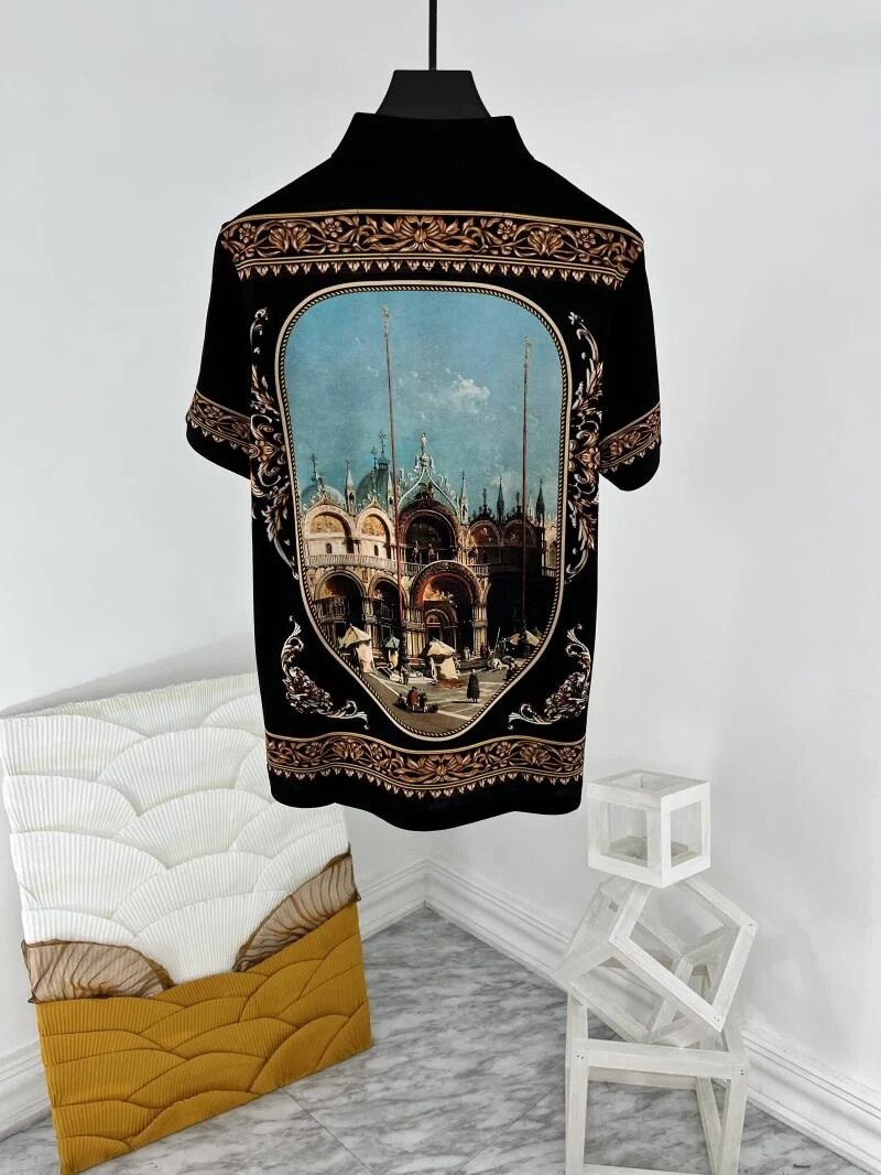 Fashion xc395 Men's Tops & Tees 2022 Runway Luxury European Design Print party style T-Shirts Men's Clothing