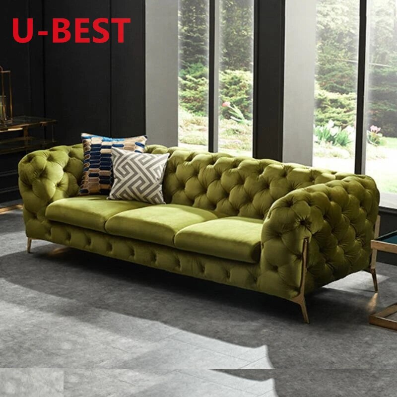 U-BEST Luxury Furniture Sectional Sofa 2 Seat Couch Living Room Sofa,New Model Luxury Tufted Loveseat Sofa  muebles de salon