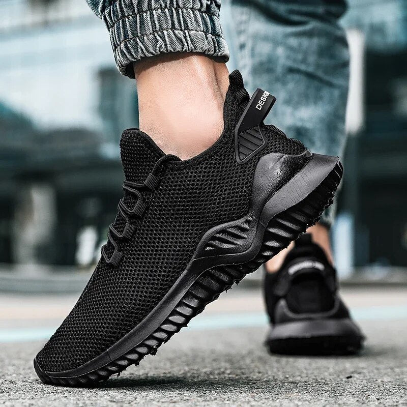 2023 Summer Men Platform Sneakers Light Comfortable Sports Mesh Running White Casual Tennis Shoes Big Size Zapatillas Hombre