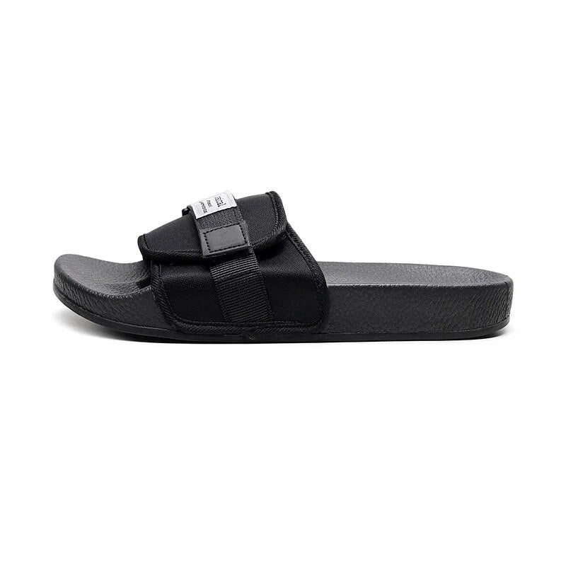 Q134 Internet celebrity slippers men's summer outdoor all-match youth soft bottom personality outer wear ins trend Korean casual