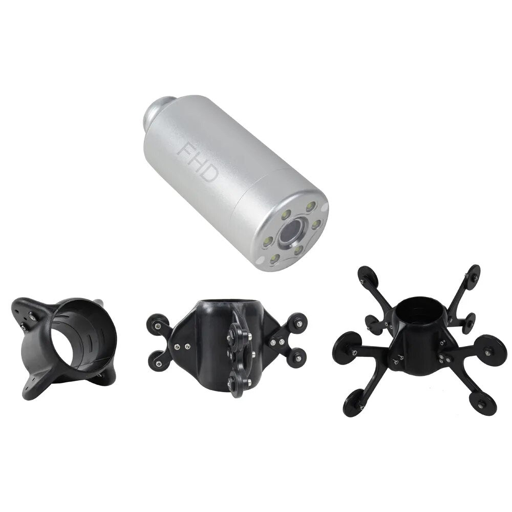 Dual Lens Camers FHD1920x1080 58mm 360 Pan Tilt Rotate Pipe Drain Sewer Duct Video Inspection Camera System DVR 9mm 60m Cable