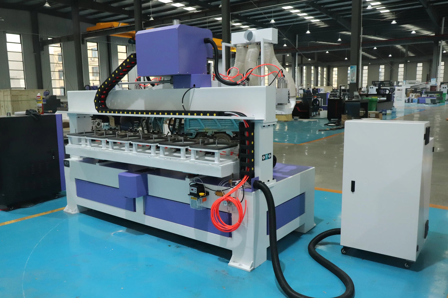 Full cover Beach tennis racket professional cnc router hole making machine with 6 heads for Pakistan