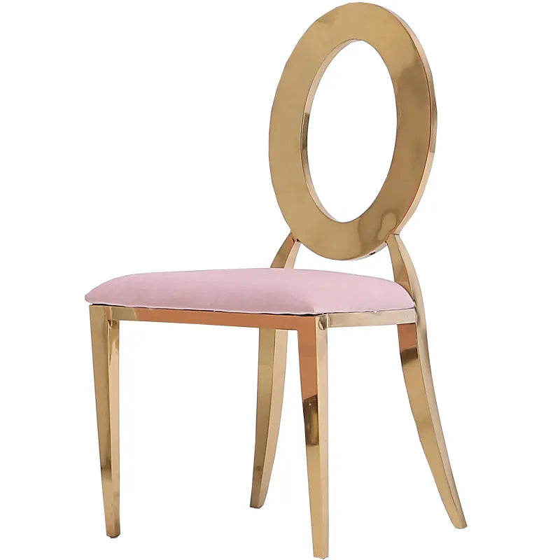 U-BEST Gold Printed Stainless Steel Dinner Event Wedding Chair For Wed Chairs White Banquet Pu Chair Home Furniture  4pcs/lot