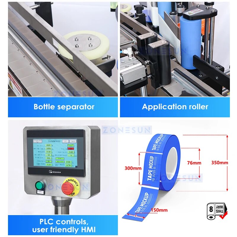 ZONESUN Automatic Liquid Production Line Unscrambler Filling Capping Labeling Inkjet Printer Cartoner ZS-FAL180B1