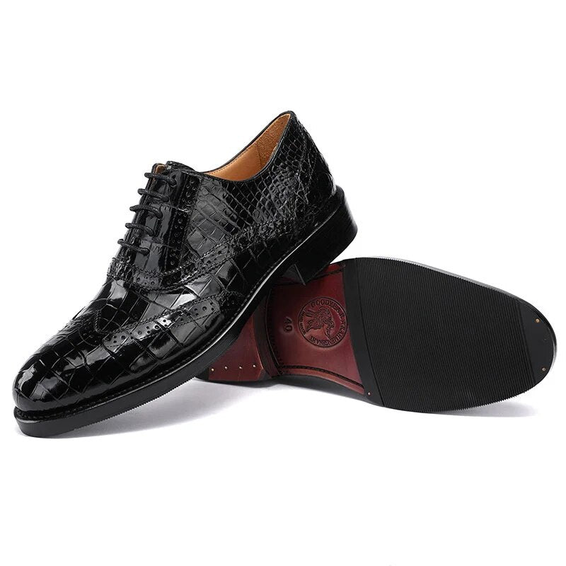 Fashion Men's Business Formal Shoes New Genuine Leather Casual Luxury Sneakers High Quality Trend Lace-up Dress Wedding Shoes