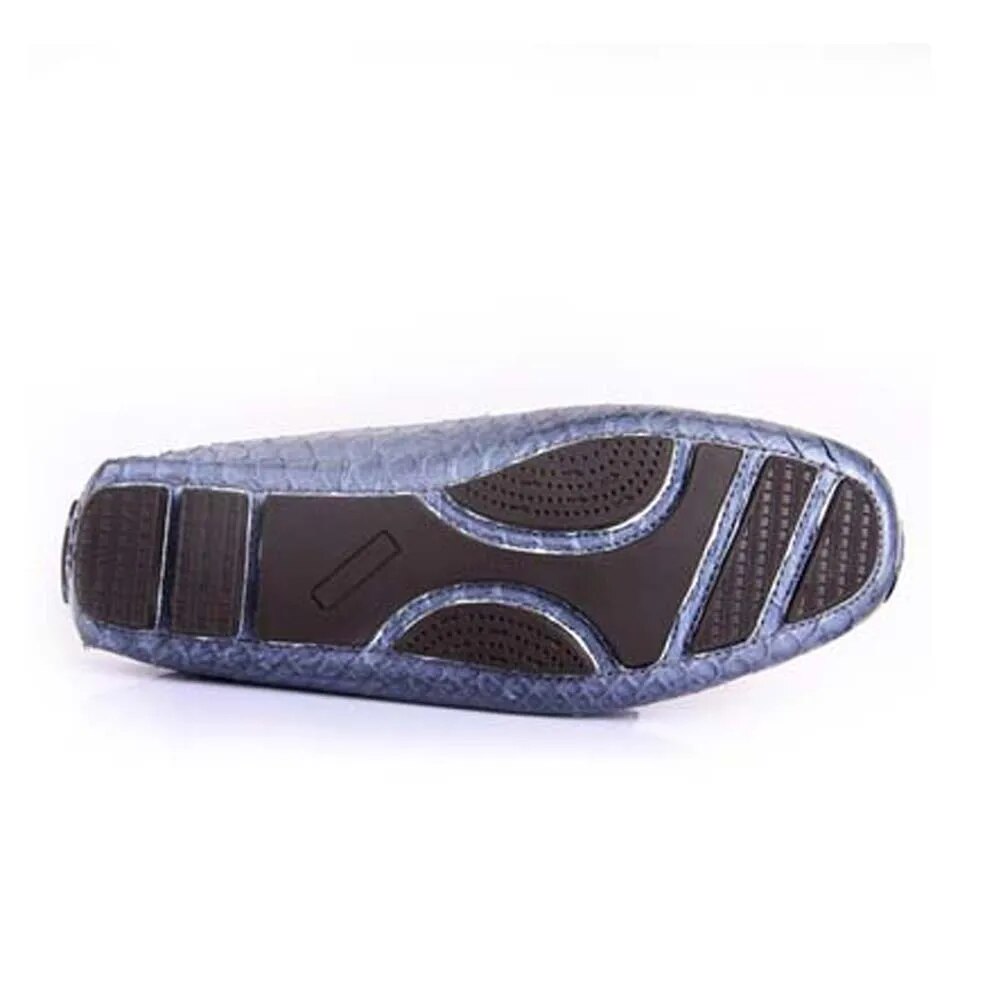 hulangzhishi new male Python skin  men snake leather shoes  leisure  sailing  Men's shoes  Genuine leather men Doug shoes