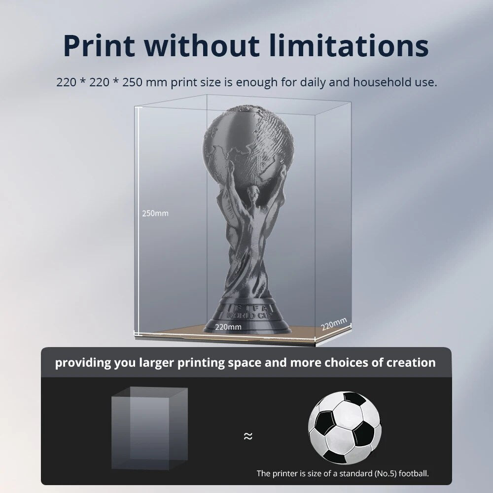 ANYCUBIC KOBRA DIY 3D Printers 220*220*250mm desktop 3d Printing Dirext Extruder 25 Points Auto-Leveling FDM 3D impressora