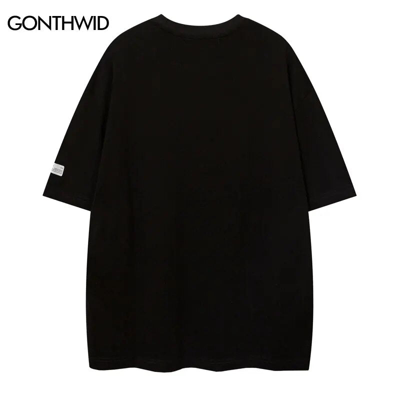 Mens Tshirt Streetwear Graphic Letter Print Punk Gothic Rock Tee Shirts Hip Hop Causal T-Shirt 2023 Harajuku Summer Short Sleeve