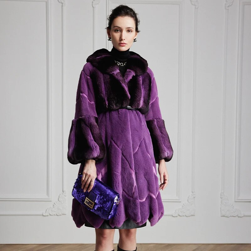 Women's Fur Coat 2223 Trend Natural Fur Long Mink Detachable Outerwear Jackets Trench Coats New In Outdoor Clothes Clothing Free