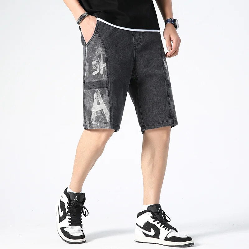 2024 Summer Men Ripped Short Jeans Brand Clothing Cotton s Breathable Denim s Male Destroyed Skinny Hole