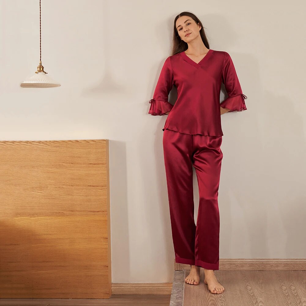 LILYSILK 100 Silk Pajamas Set Women Luxury Natural Female Shorts Sleepwear Women's Clothing Free Shipping