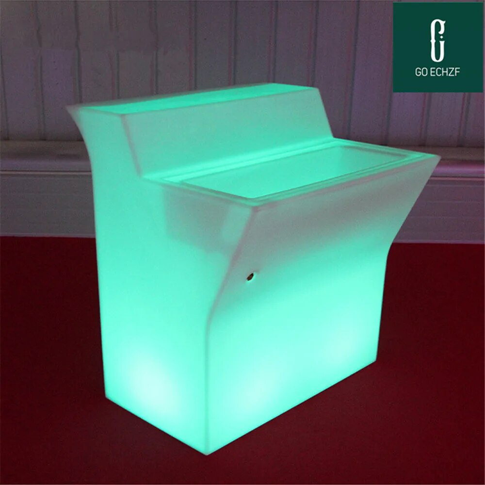 Luminous LED Bar Counter waterproof rechargeable Rundbar LED Bartresen furniture Color Changing Club Waiter bars disco party