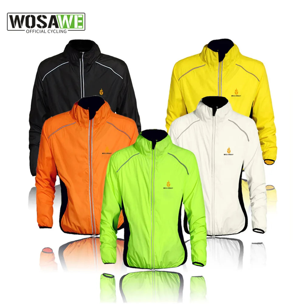 WOSAWE Windproof Cycling Jackets Men Women Riding Waterproof Bicycle Clothing Bike Long Sleeve Jerseys Sleeveless Vest Wind Coat - KAISERINC