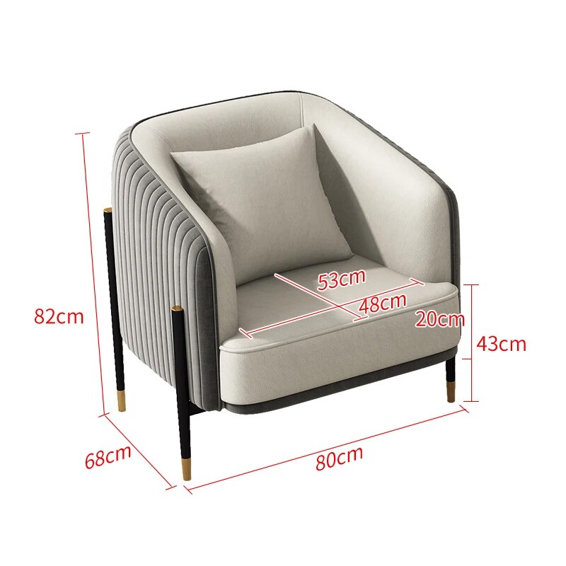 Office Accent Chair Recliner Designer Leisure Luxury Vanity Chair Nordic Modern Lazy Sofa Sillon Furniture Living Room KTY013
