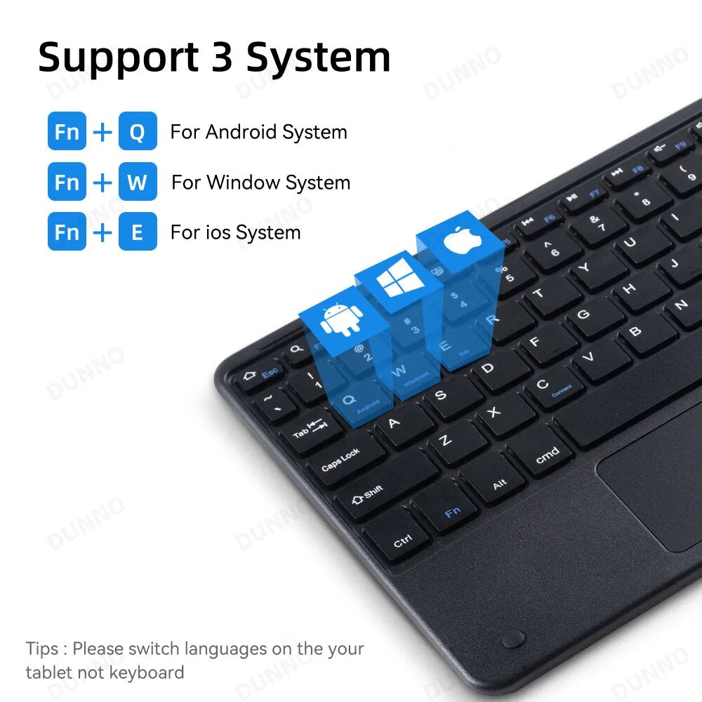 Touchpad Wireless Keyboard For iPad Samsung Xiaomi Huawei Lenovo Teclado For iOS Android Windows Bluetooth Keyboard and Mouse