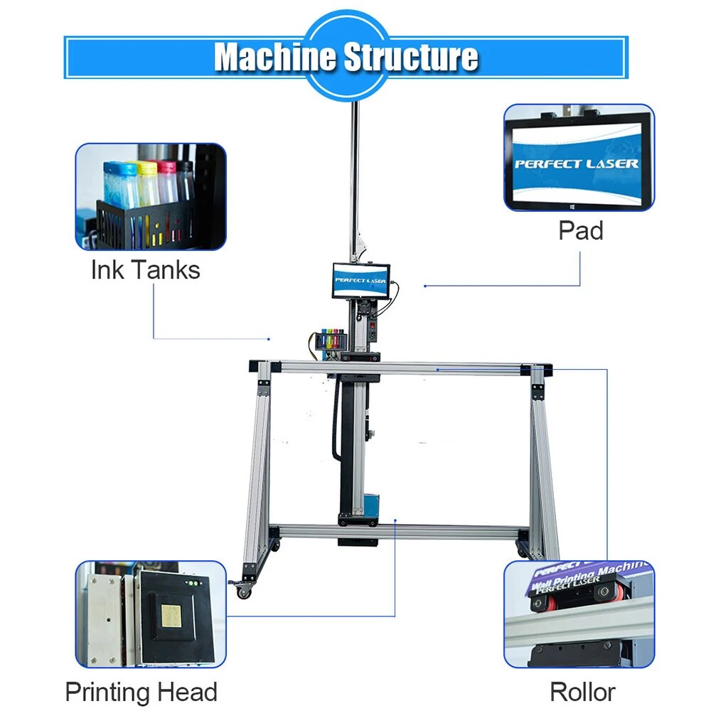 Perfect Laser 3D Floor Printer New Arrivals Business 9600 dpi UV Parking Space Floor Painting Machine for Floor Graffiti
