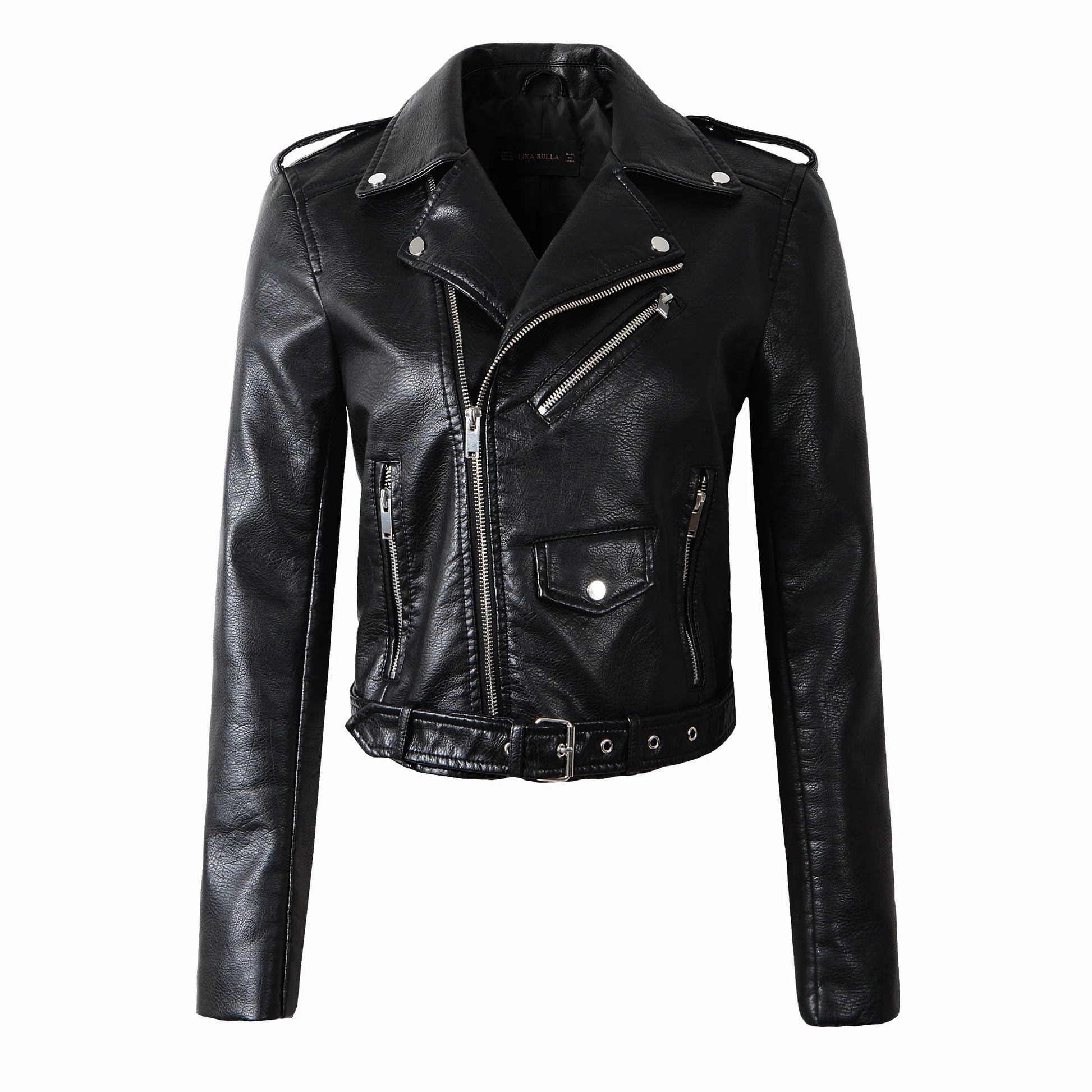 New Arrival 2022 brand Winter Autumn Motorcycle leather jackets yellow leather jacket women leather coat  slim PU jacket Leather - KAISERINC
