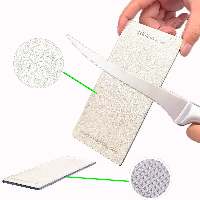 6/7Pcs Set Diamond Sharpening Stone Kitchen Whetstone Grit 80~3000# with Base Ultra-high Grinding Knife Sharpener Polishing Tool