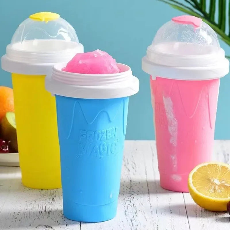 Frozen Squeeze Slushy Cup Quick-frozen Smoothies Sand Cup Ice Cream Pussy Hail Bucket Bottle Manual Shake Slushy Maker Mug