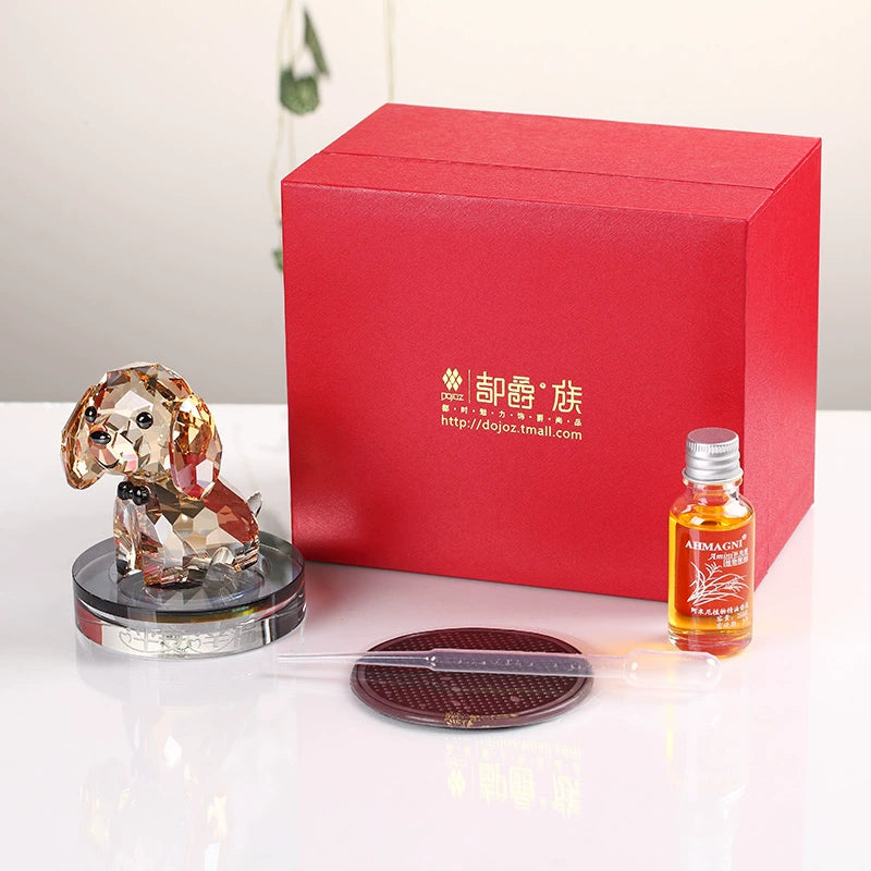 Auto Perfume Car Interior Decoration Ornament Crystal Puppy Car Supplies Car Fragrance Creative Car Perfume Decoration