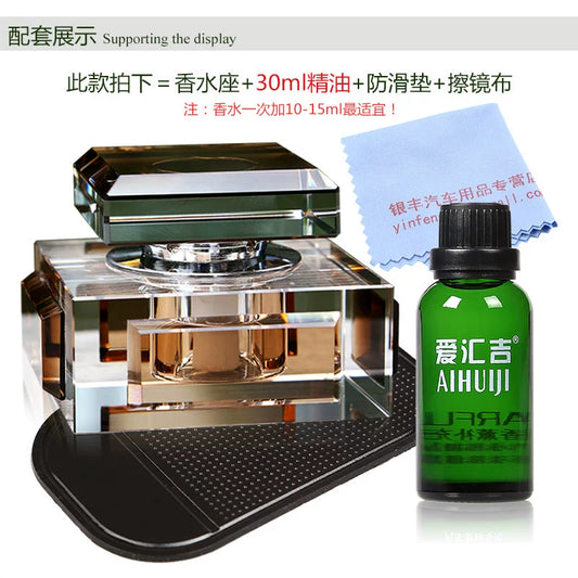 Applicable to Mercedes-Benz BMW Audi Volkswagen Creative Perfume Holder Crystal Perfume Bottle Decoration Cologne Essential Oil