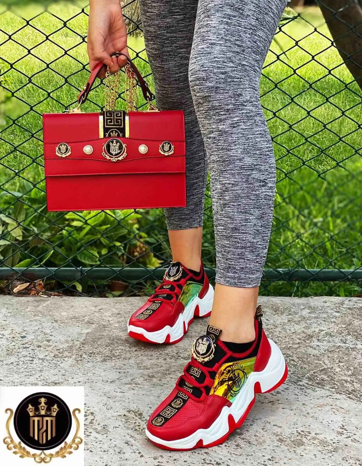 Miss Melisa Shoes and Bag stylish sneakers bag set Code S100