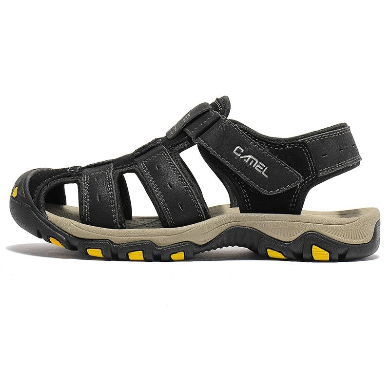 GOLDEN CAMEL Men's Shoes Genuine Leather Men Sandals Designer Shoes for Men Roman Gladiator Slippers Breathable Hiking Sandalias