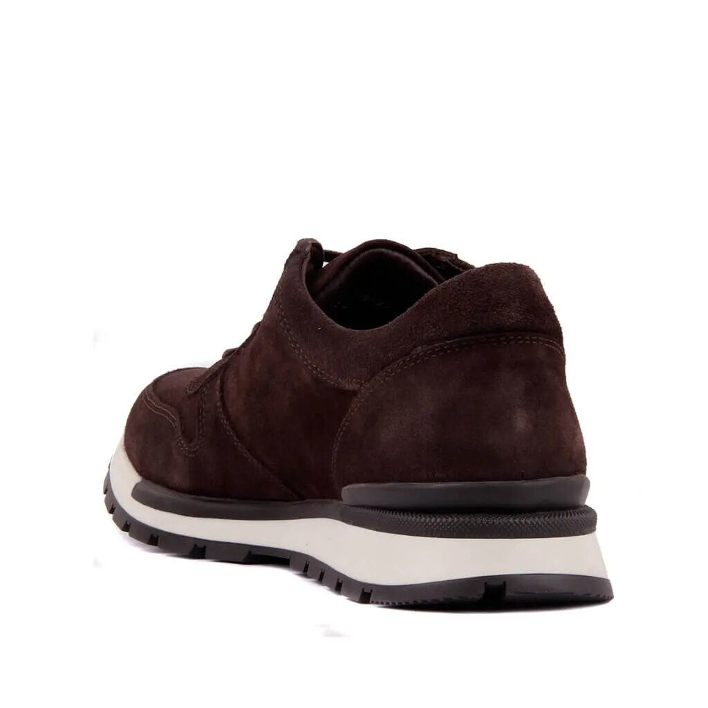 Sail Lakers-Brown Suede Leather Men Casual Shoes Sneakers Casual Shoes Daily Shoes Fashion Man Breathable Walking Shoes Lace Up Flat Shoes