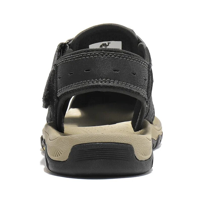 GOLDEN CAMEL Men's Shoes Genuine Leather Men Sandals Designer Shoes for Men Roman Gladiator Slippers Breathable Hiking Sandalias