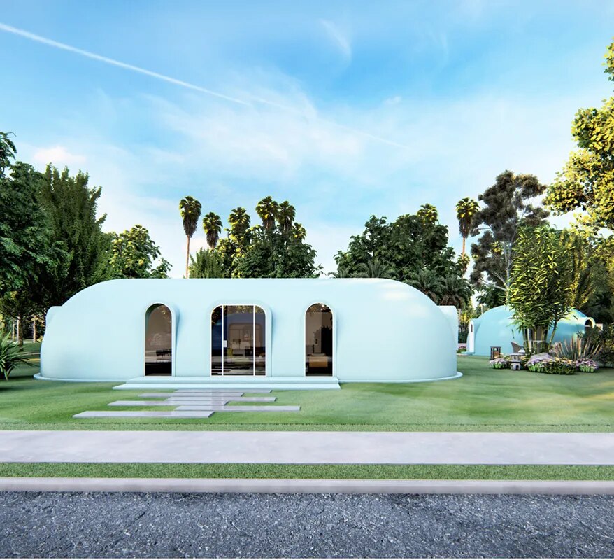 Prefab and graphene dome house and boat Geodesic  building prefabricated  for vacation（162square meters）