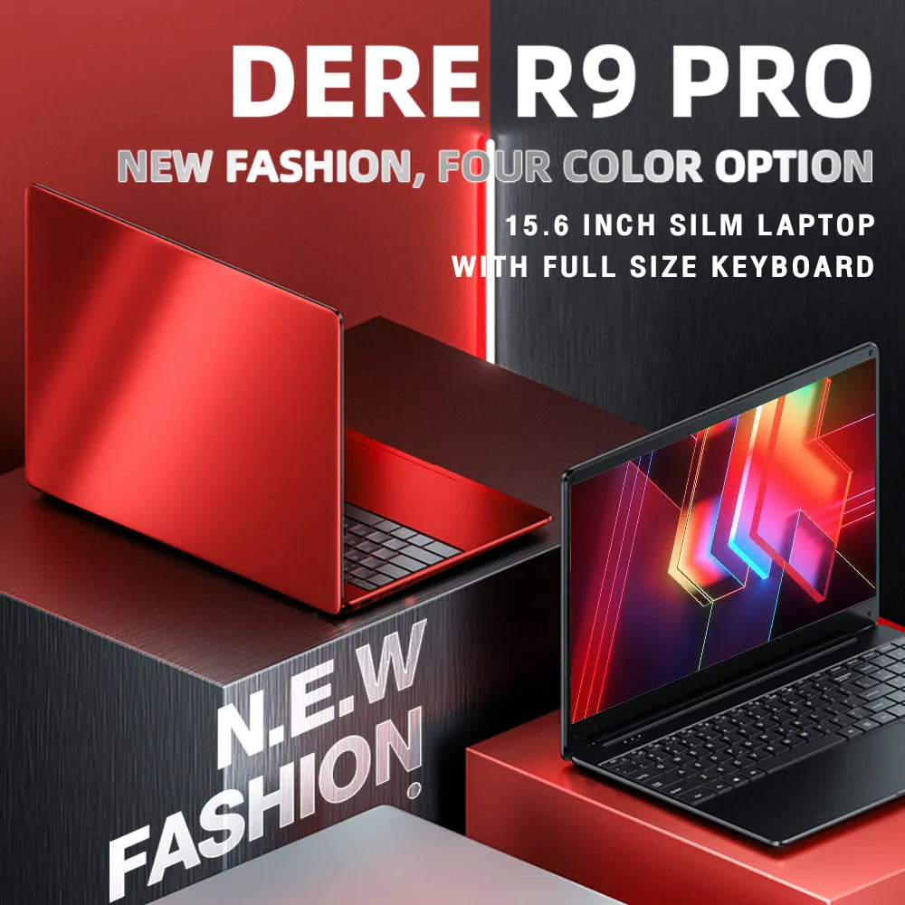 DERE R9 Pro Laptops 15.6 Inch Intel Celeron N5095 16GB RAM 1TB SSD 1920*1080p Pc Portable Laptop Windows 10 Notebook