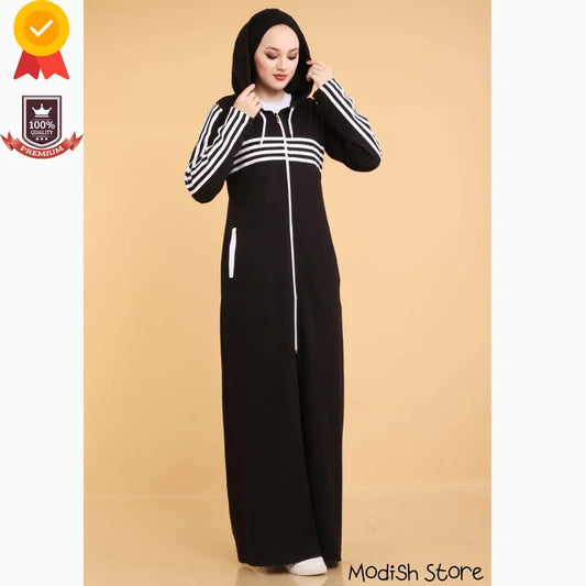 Tracksuit Double Sport Muslim Sets 2021 Turkish Women's Clothing Winter Autumn Arabic Dubai Black Abayas Kaftan Ramadan Moroccan