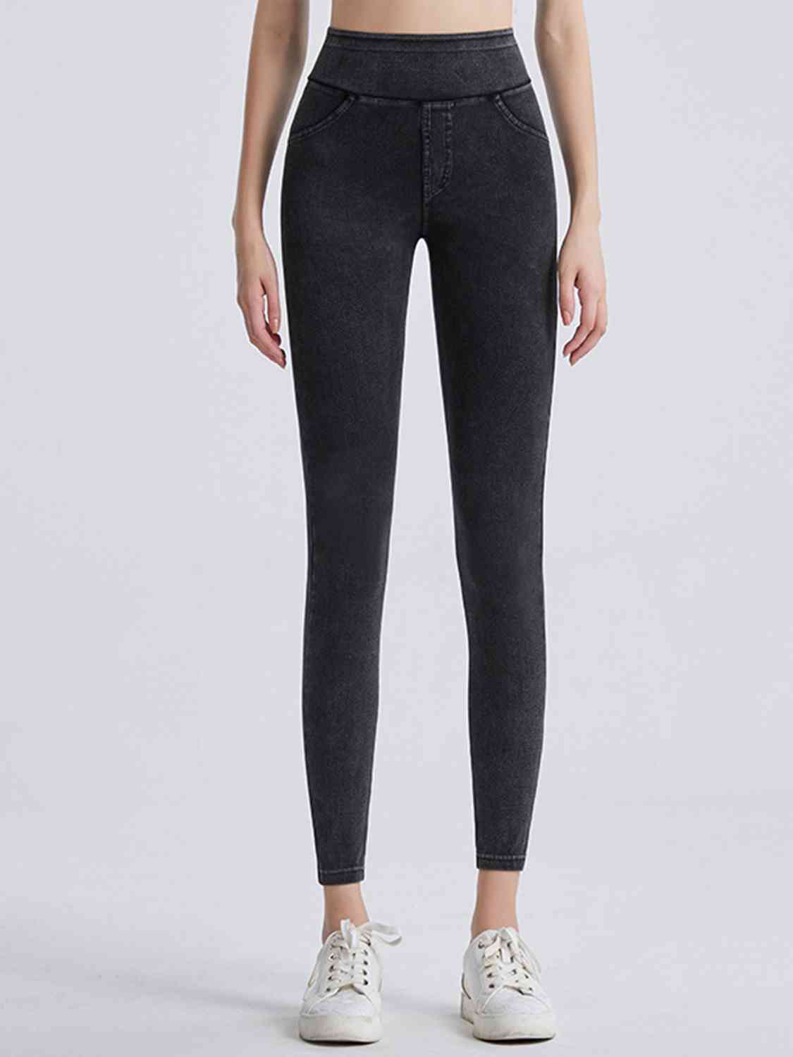 Wide Waistband Sports Leggings - KAISERINC