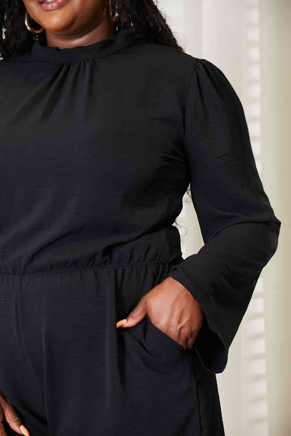 Culture Code Full Size Open Back Romper with Pockets - KAISERINC